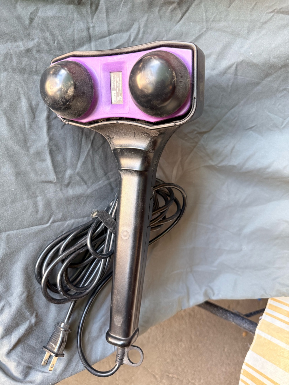 Handheld Electric Massager in Black and Purple